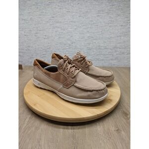 Skechers GOwalk‎ Max Boat Shoes Comfort Loafers Casual Tan Anchor womens 10